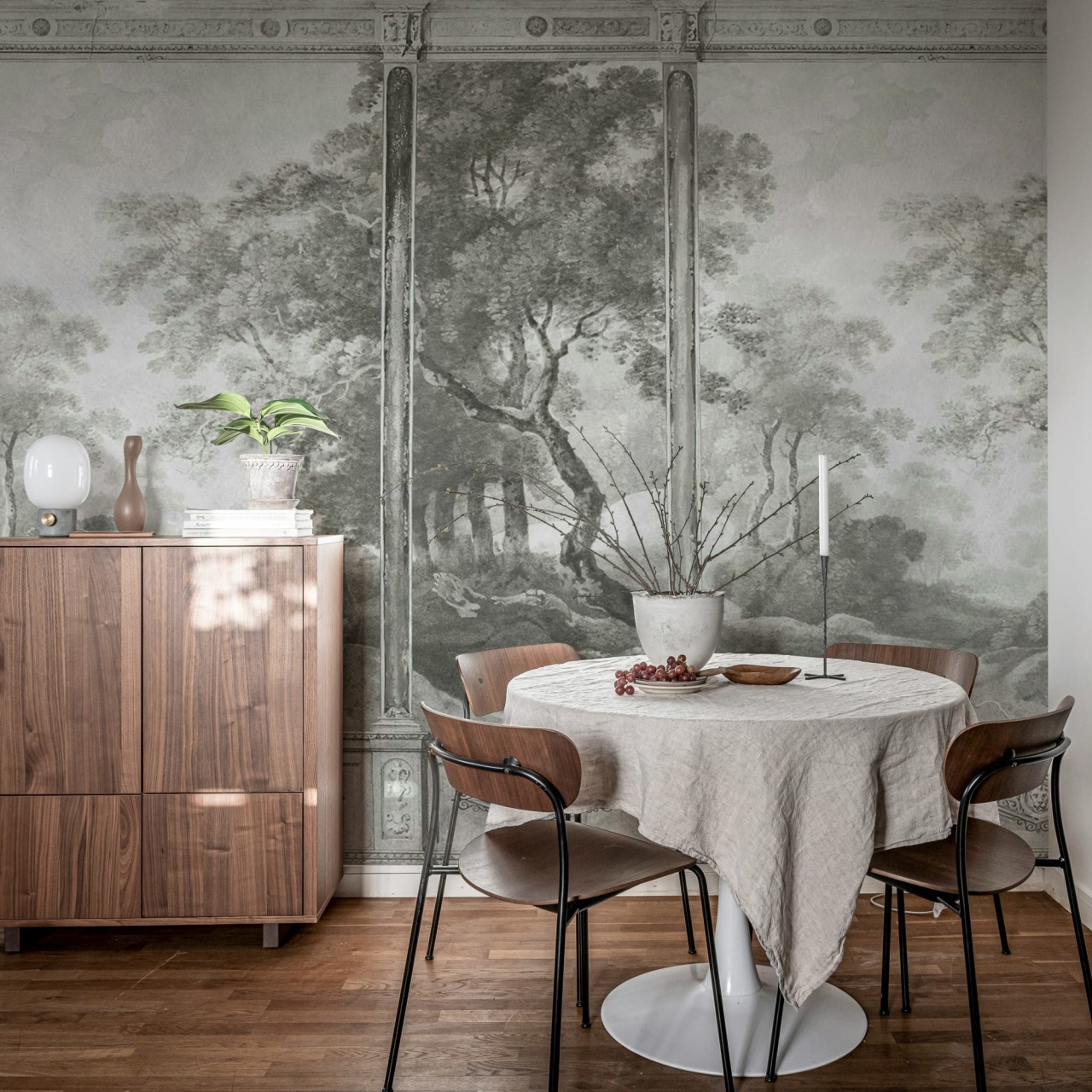 Fototapet, Woodland Panels, Gray, Rebel Walls