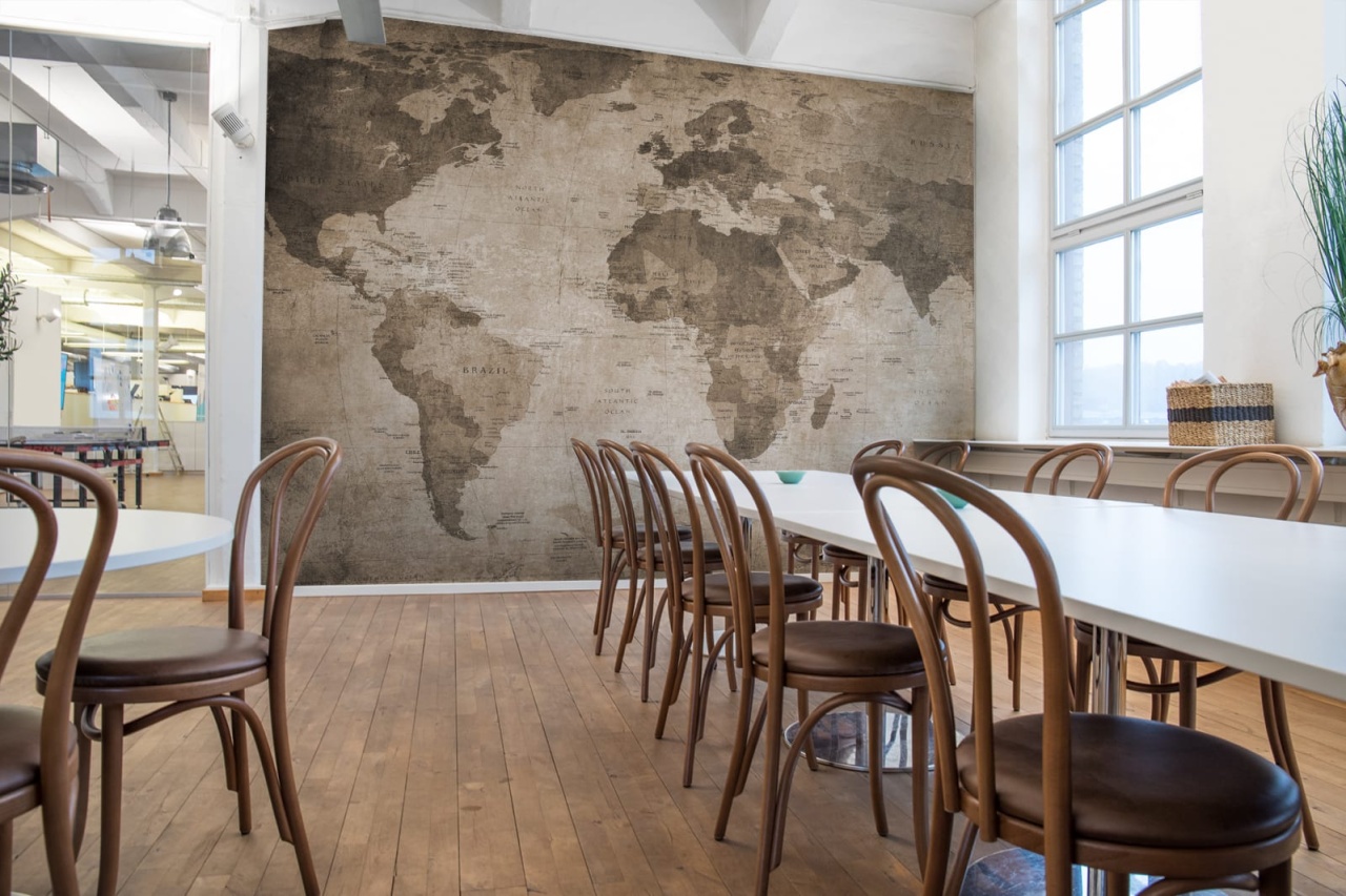 Fototapet, World Map, Brown, Rebel Walls - 3