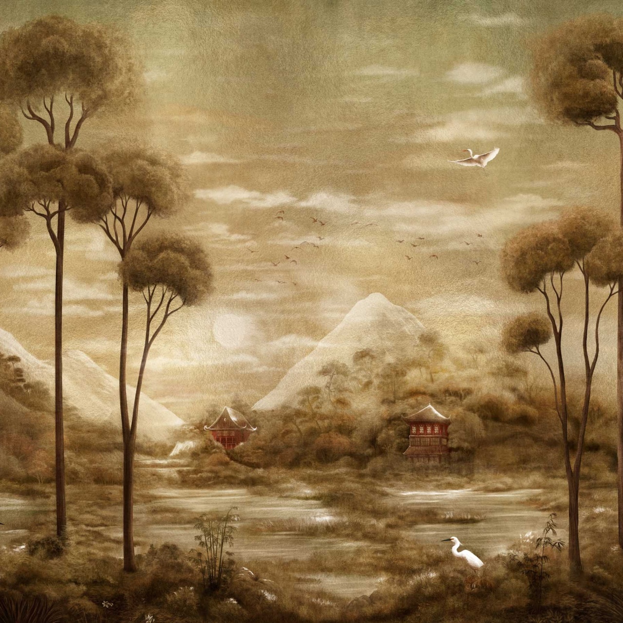 Fototapet Xi Hu Lake, Gold, Coordonne - 2