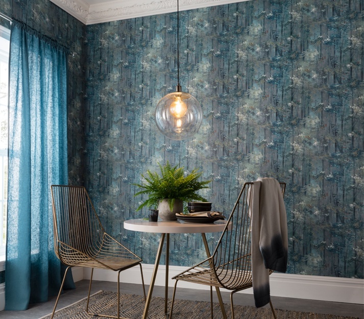 Glade, Lagoon Blue Luxury Tree, 1838 Wallcoverings, 5.3mp / rola