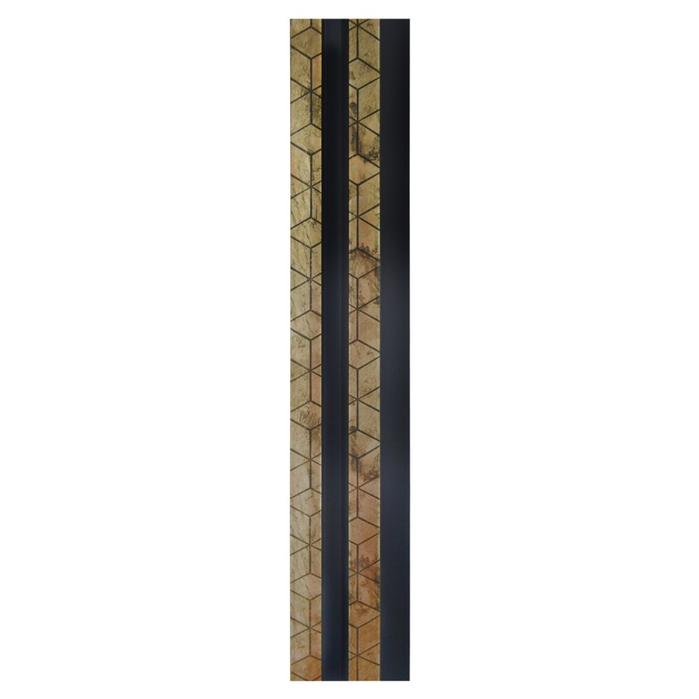 Panou decorativ, riflaj, RX101, 270x12x2cm, Negru/Auriu - 1 | YEO