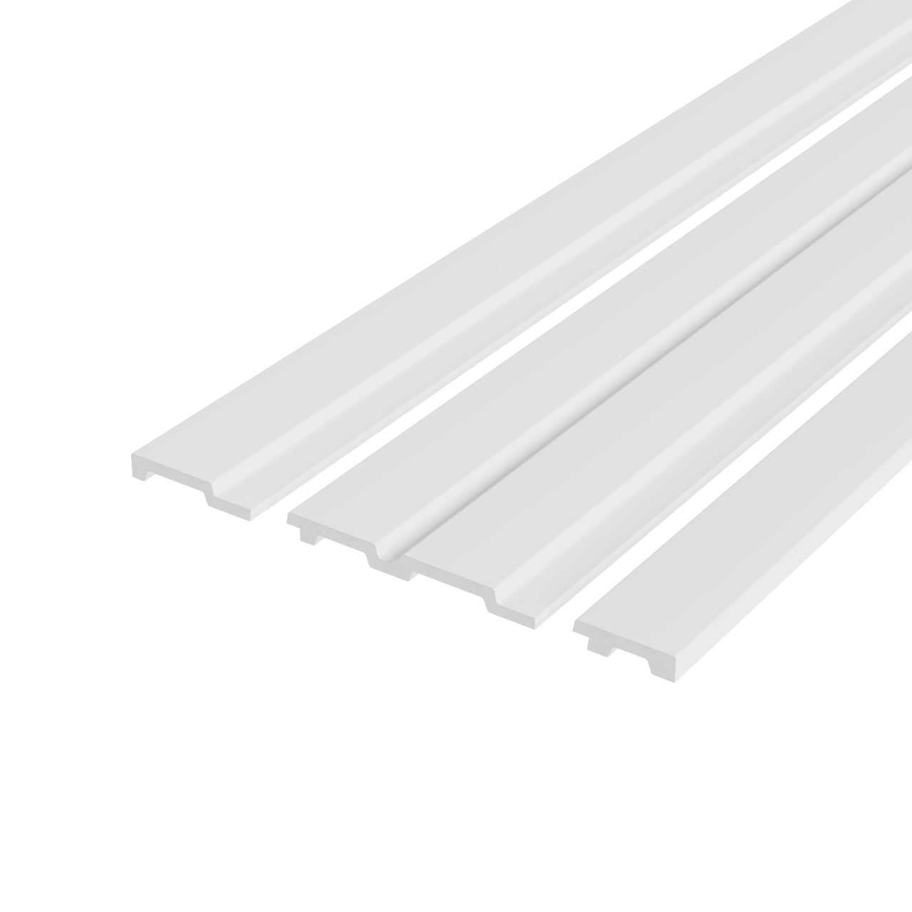 Panou riflaj decorativ 3D din polimer rigid, model Atria - 12.2x1x270 cm