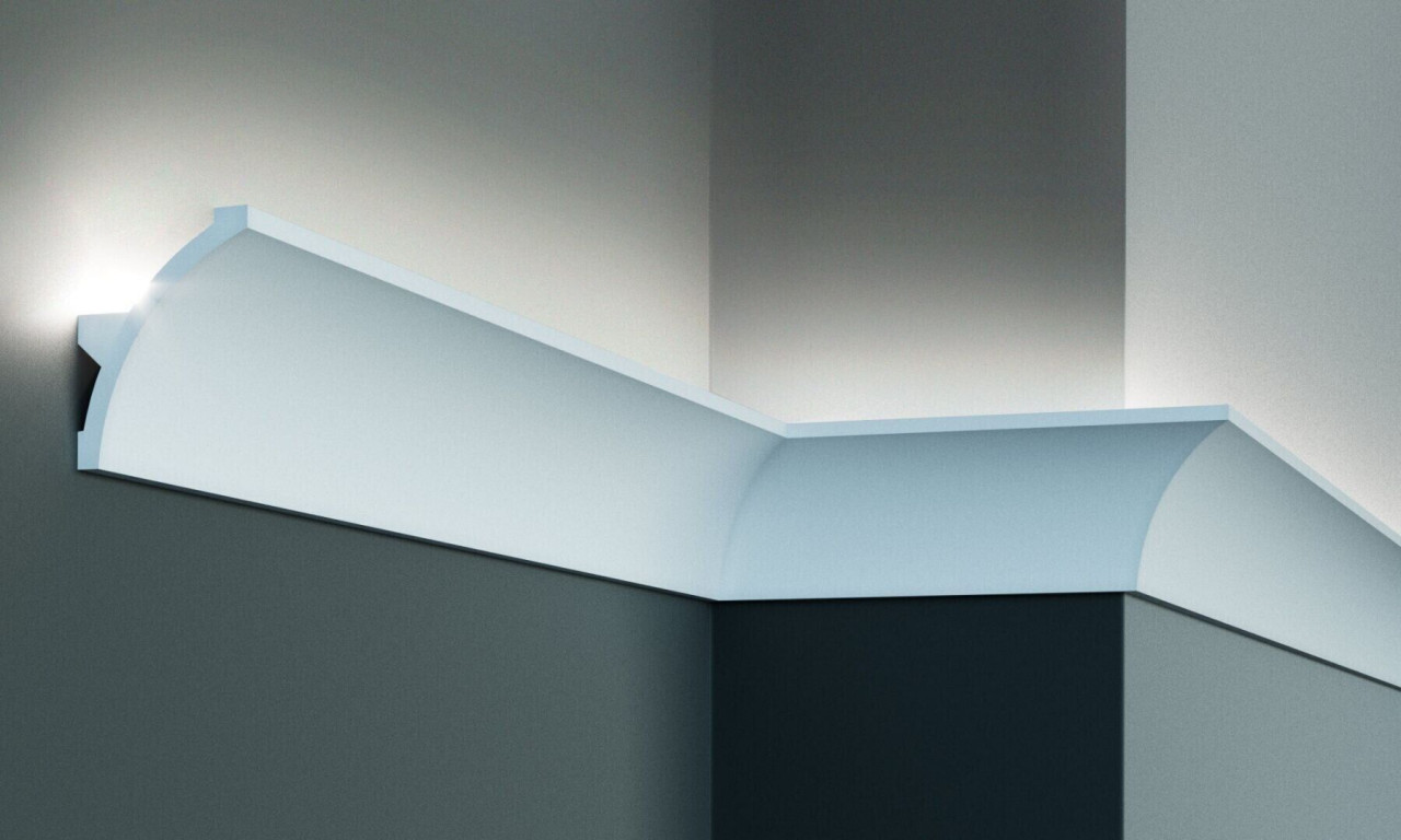 Profil pentru banda LED din poliuretan KF702 - 8x6x244 cm - 1 | YEO