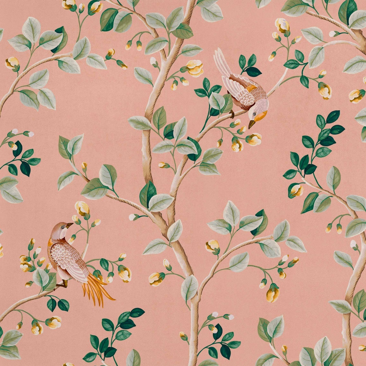 Tapet Birds Prosperity, Rose, Coordonne 5mp / rola - 2