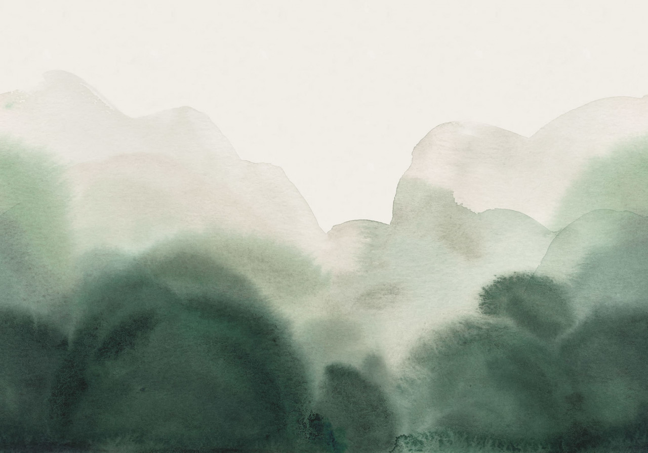 Tapet Flowing Hills, Green, Rebel Walls - 1 | YEO