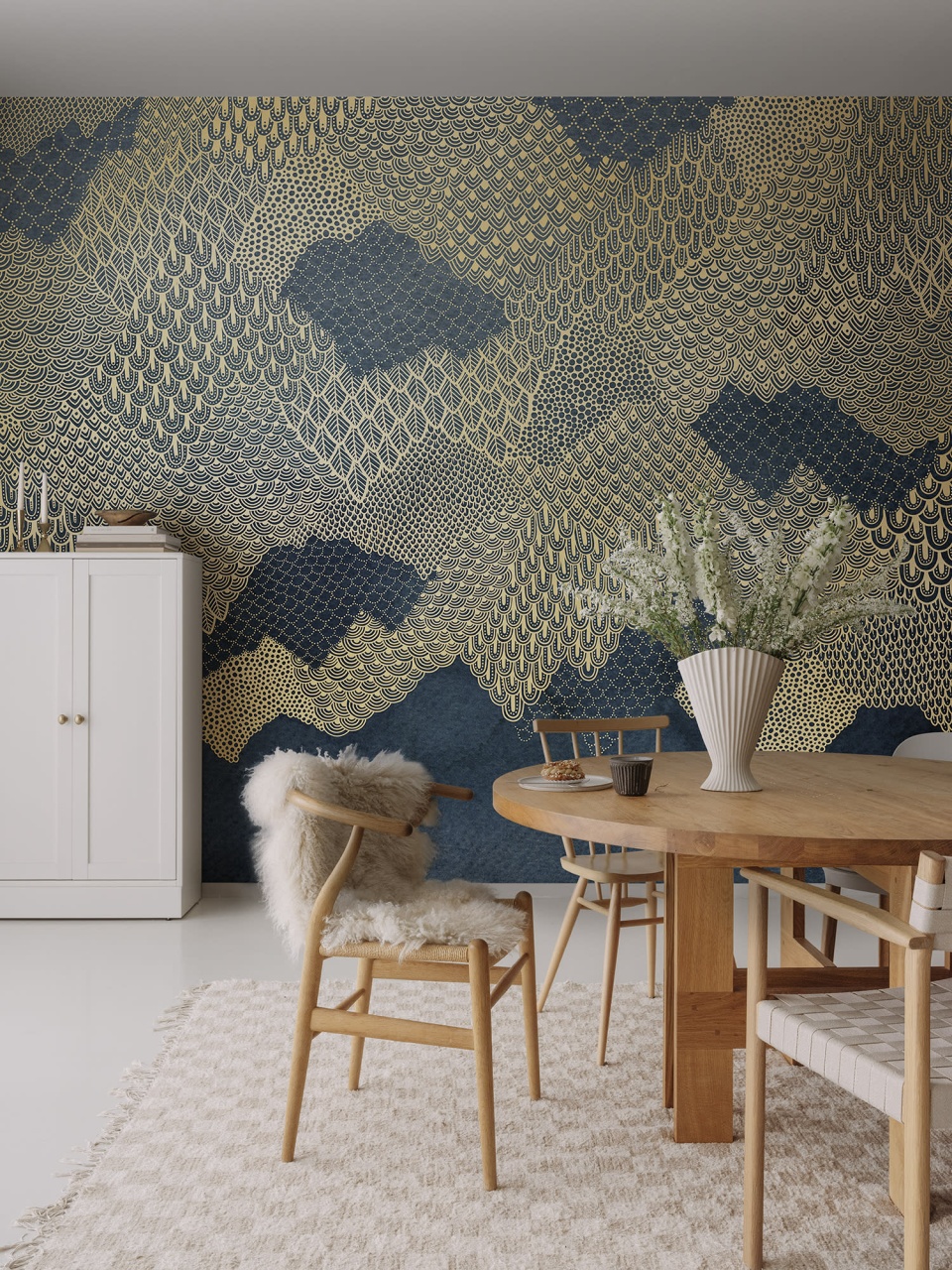 Tapet Golden Mountains, Dark Blue, Rebel Walls - 2 | YEO