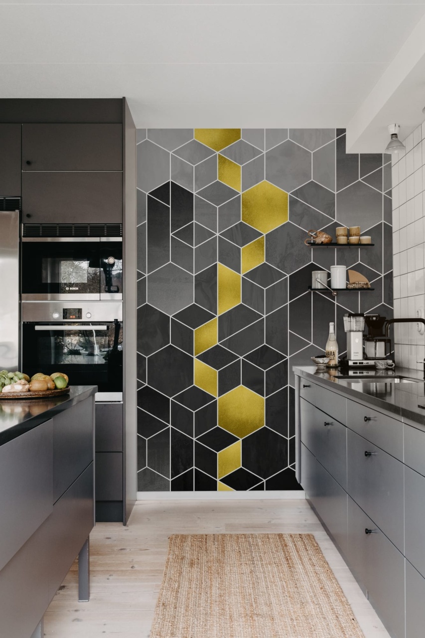 Tapet Gradient Geometry, Graphite, Rebel Walls - 2 | YEO