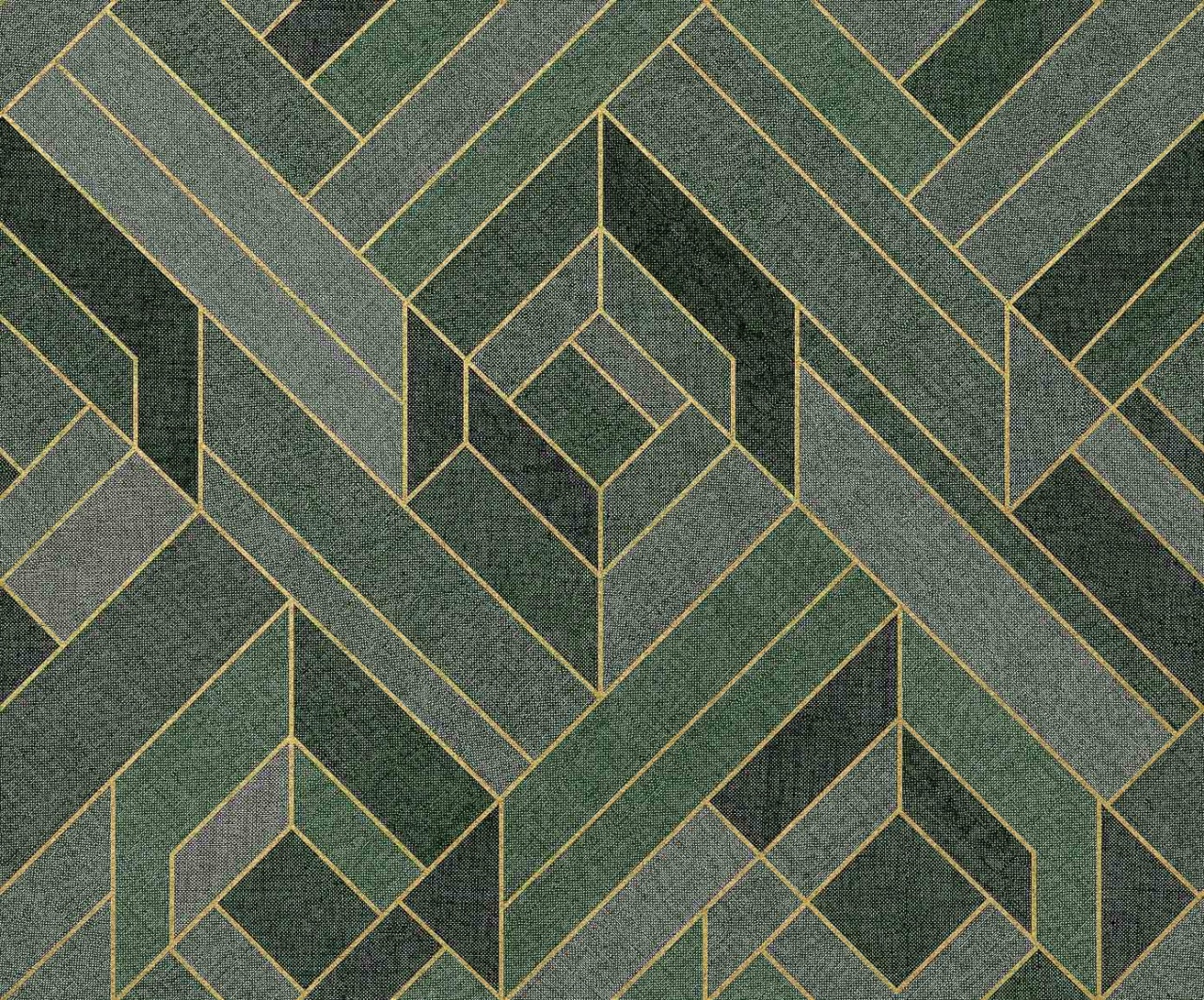 Tapet Hexagonal, Emerald, Coordonne, 5mp / rola - 2