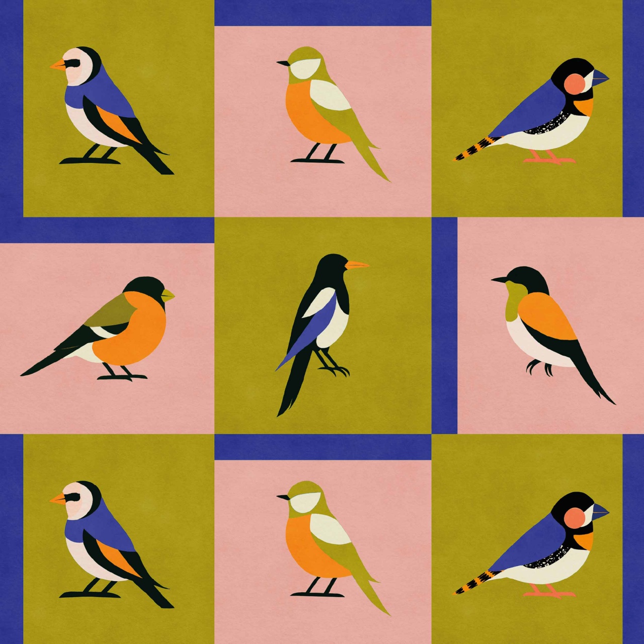 Tapet Like a Bird, Cobalt, Coordonne, 5mp / rola - 2