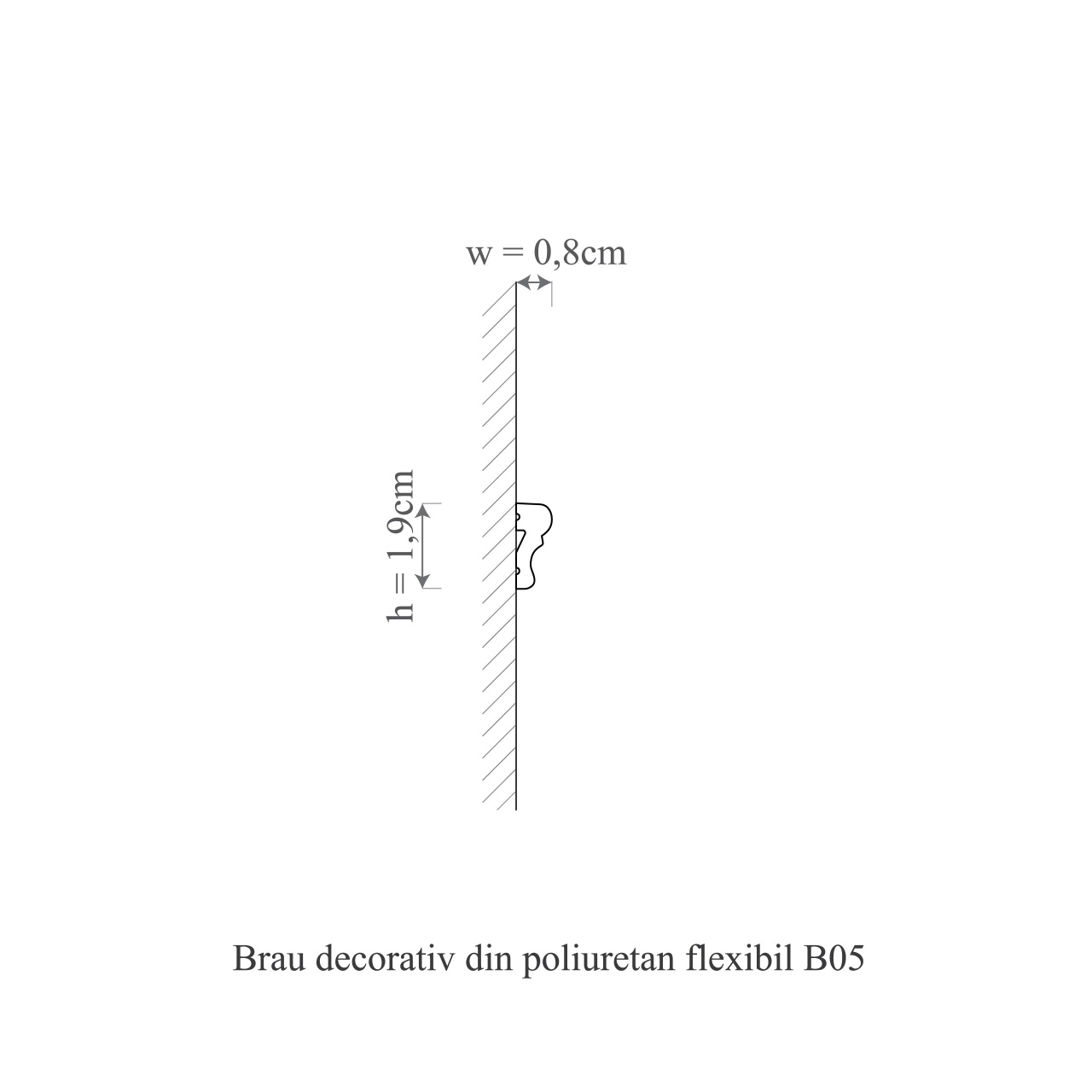 Brau decorativ B5F - 1.9x0.8x200 cm - 1 | YEO
