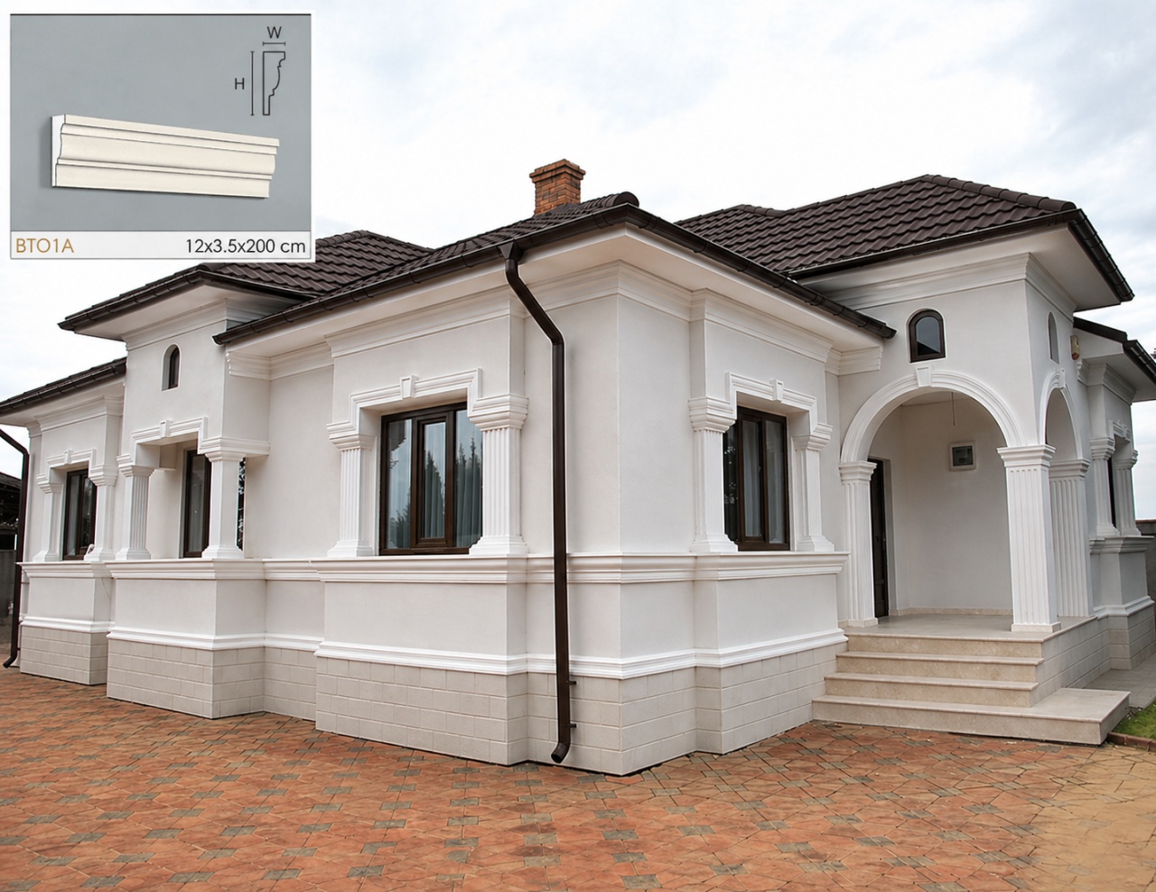 Brau exterior BT01A - 12x3.5x200 cm - 2