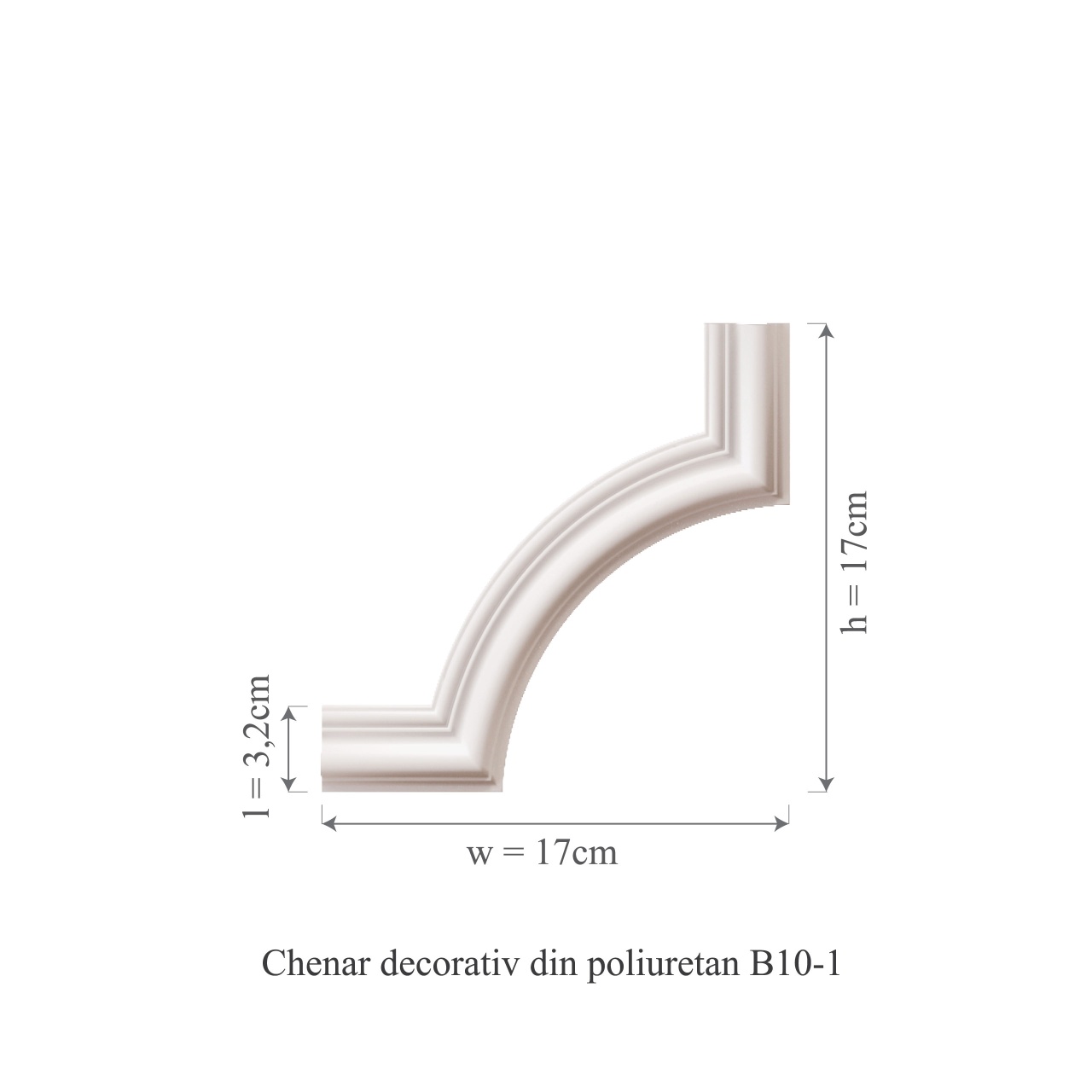 Chenar decorativ B10-1 - 17x17x1.6 cm - 1 | YEO