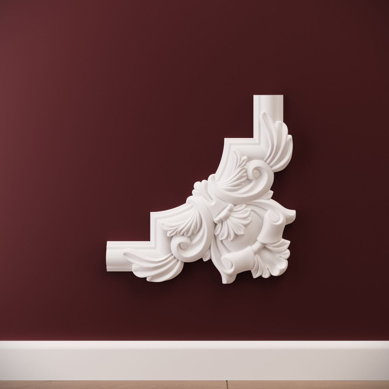 Chenar decorativ din poliuretan B16-2 - 26.5x26.5x2 cm - 1 | YEO