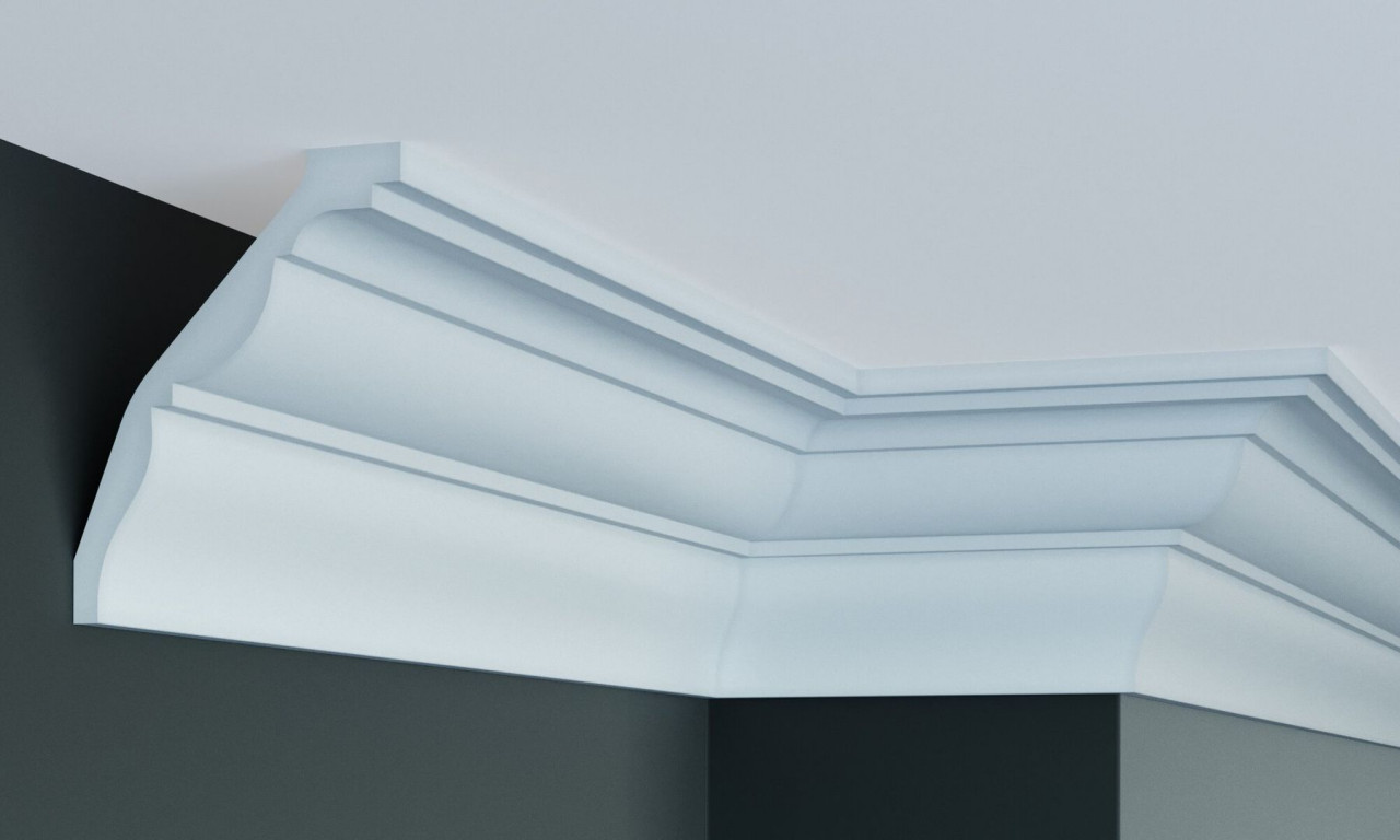 Cornisa decorativa din poliuretan Flexibil P804F - 14.2x11.2x200 cm - 1 | YEO