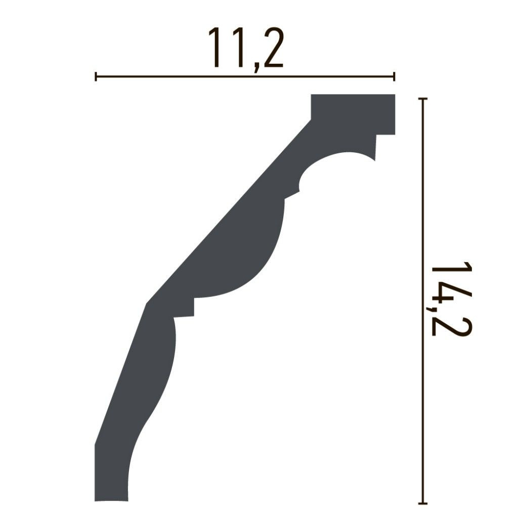 Cornisa decorativa din poliuretan Flexibil P804F - 14.2x11.2x200 cm - 2 | YEO