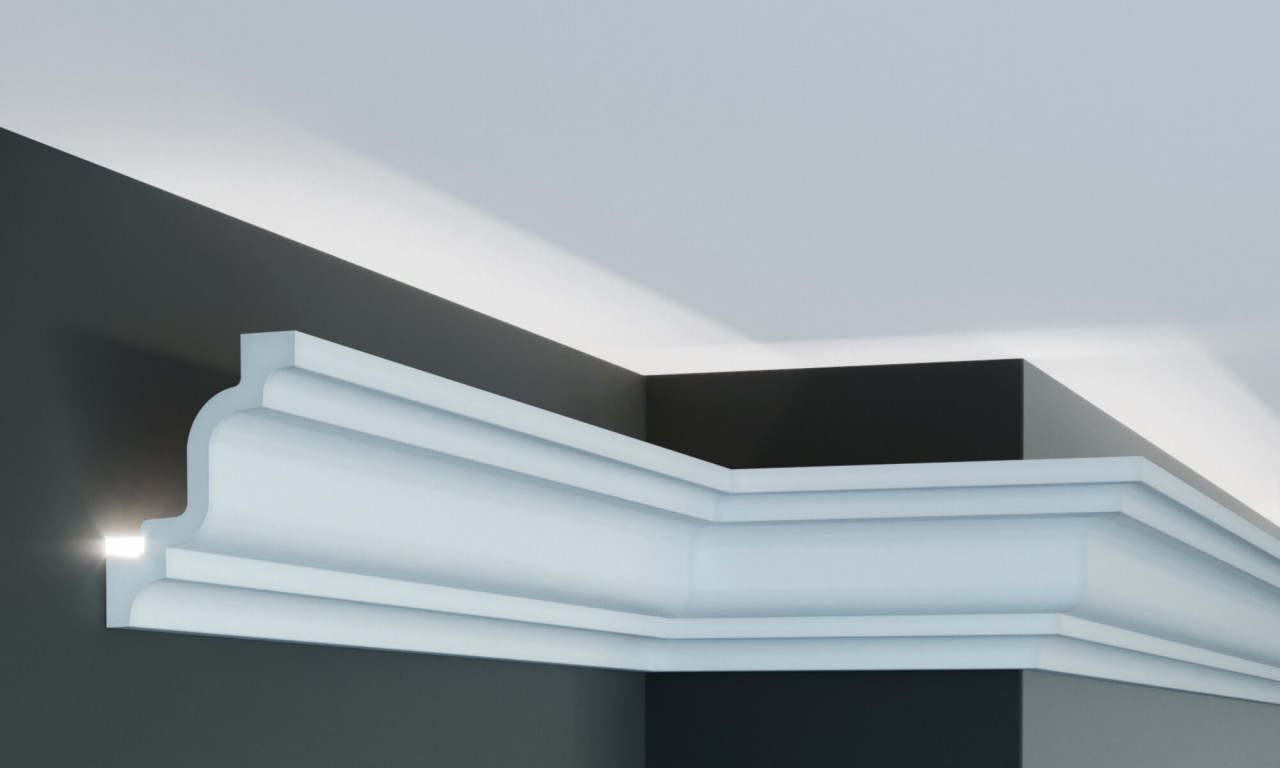 Cornisa decorativa din poliuretan P927 - 10.2x7.6x200 cm - 3 | YEO