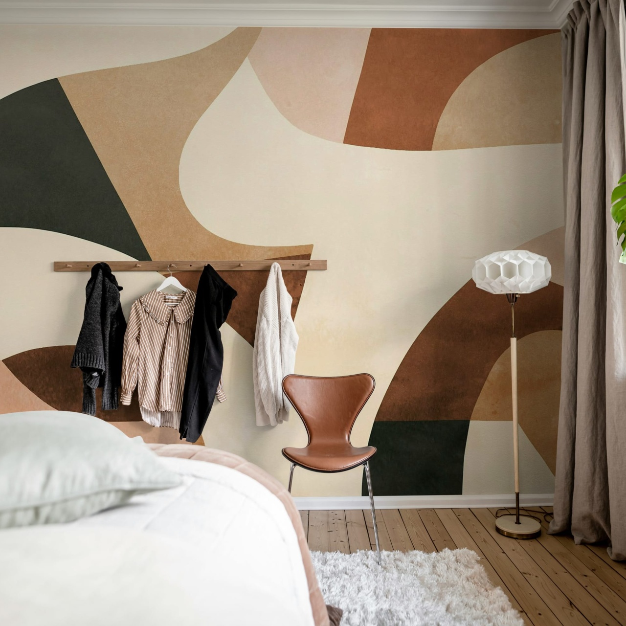 Fototapet, Abstract Curves, Brown, Rebel Walls - 3