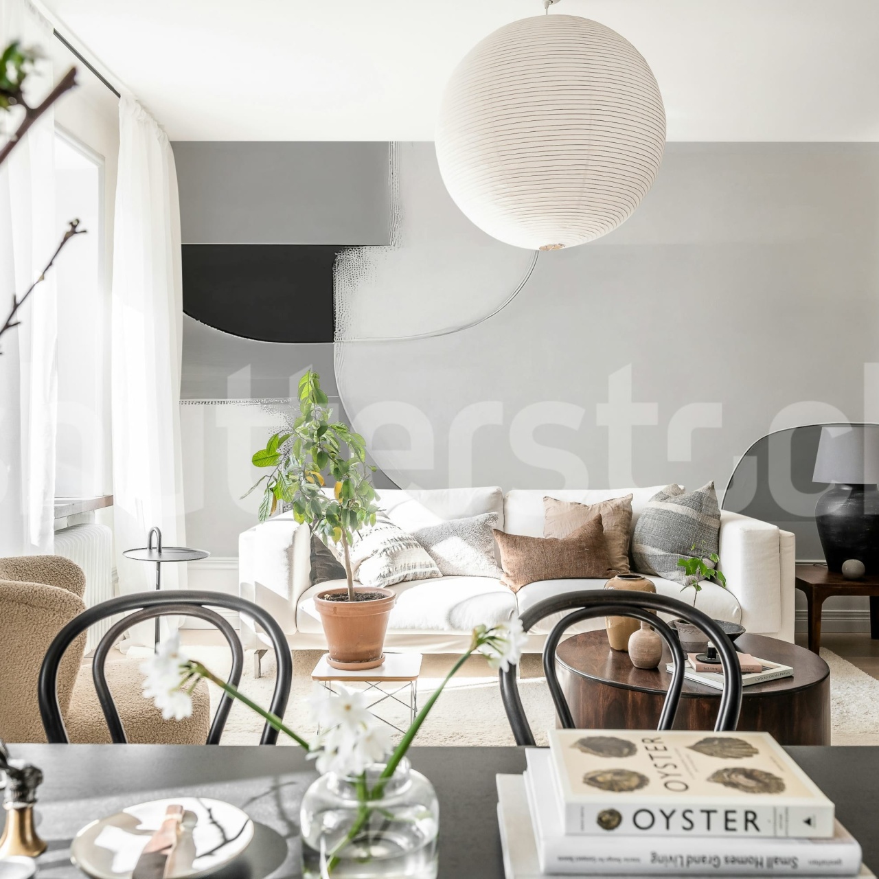 Fototapet, Abstract Shapes, Gray, Rebel Walls - 3