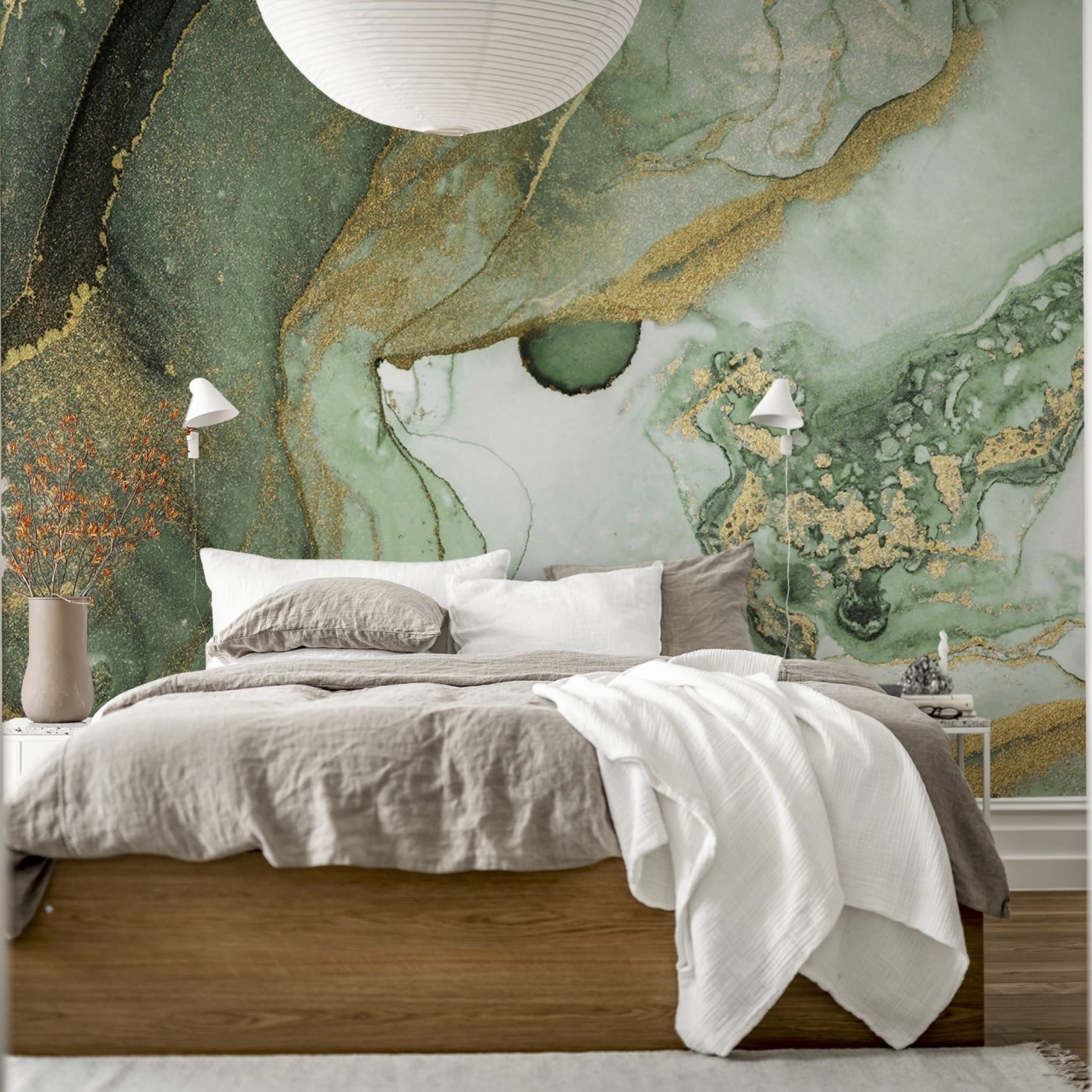 Fototapet, Agate Crystal, Green, Rebel Walls - 3