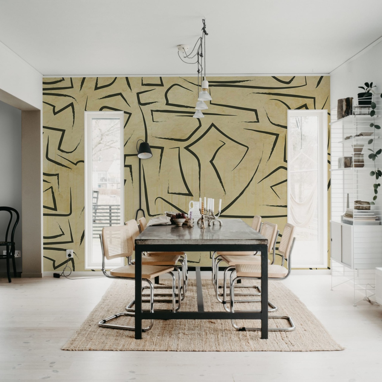 Fototapet, Artistic Lines, Beige, Rebel Walls - 3