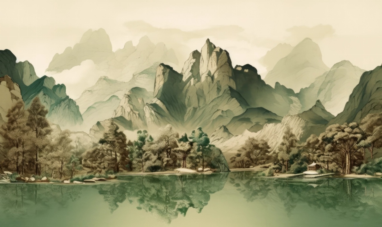 Fototapet Artistic Montagne et Ciel Tibet Rêve MT100