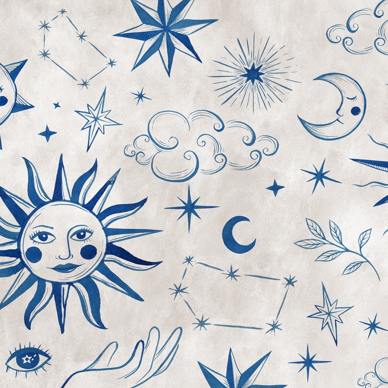 Fototapet, Astrology, Blue, Rebel Walls - 2