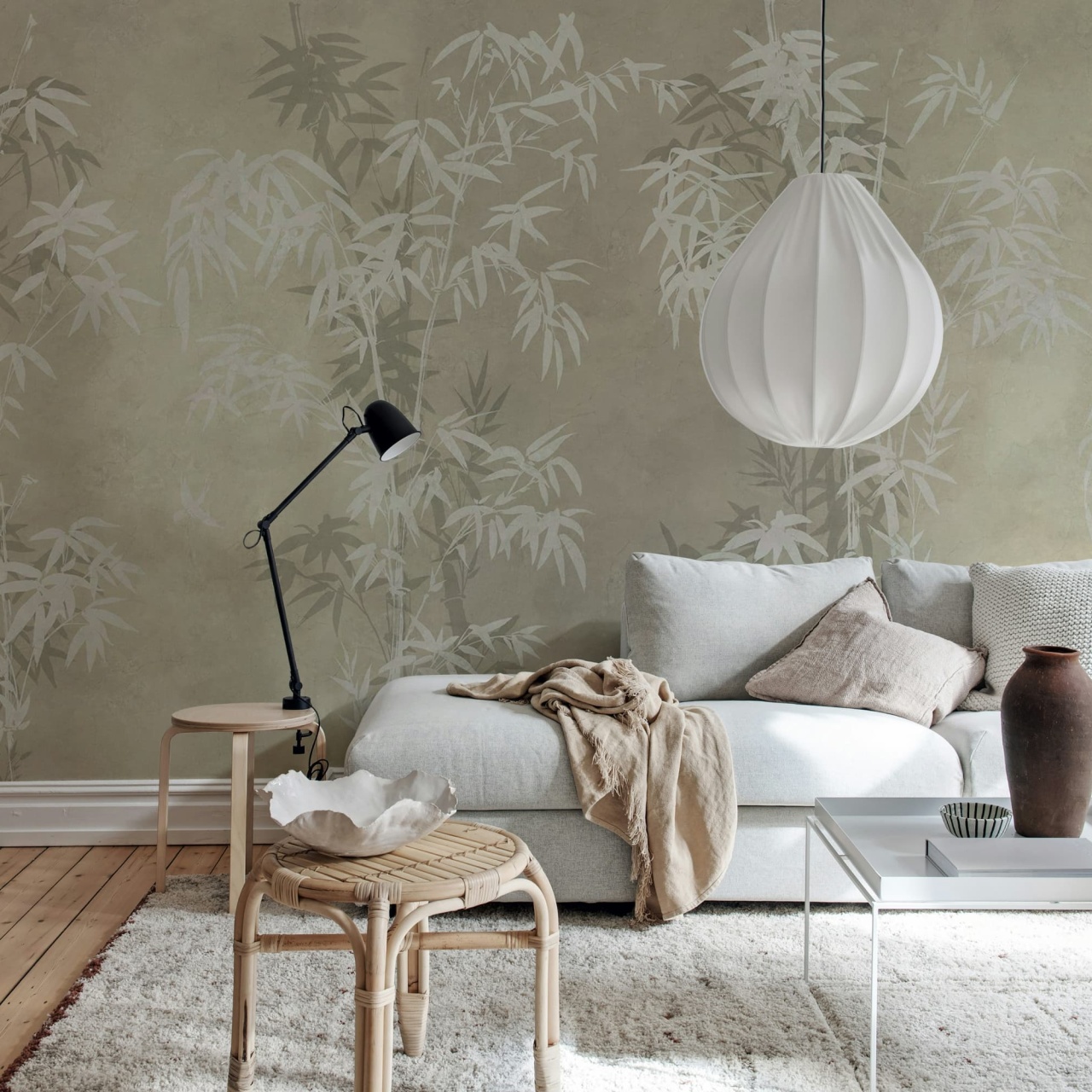 Fototapet, Bambusa, Beige, Rebel Walls - 3