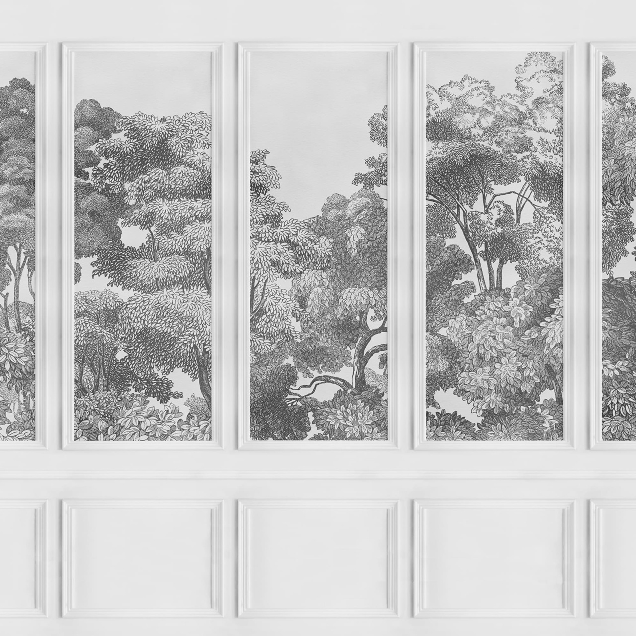 Fototapet, Bellewood Panels, Graphite, Rebel Walls — imaginea 2