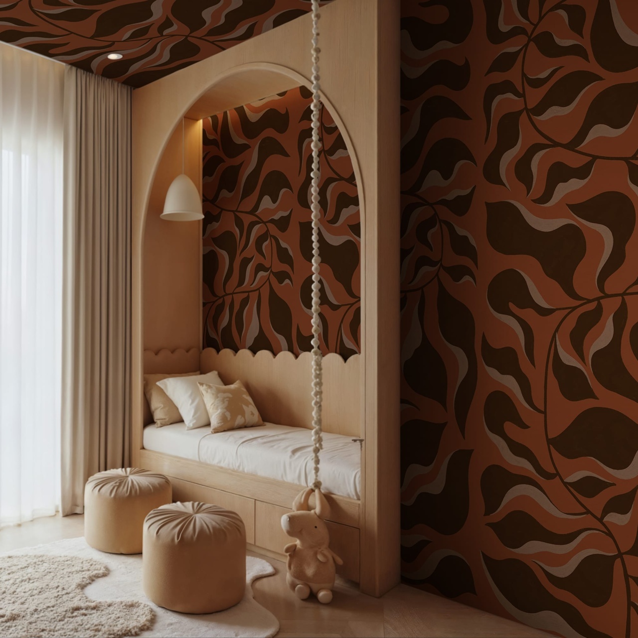 Fototapet, Bold Botanica, Rust, Rebel Walls - 3