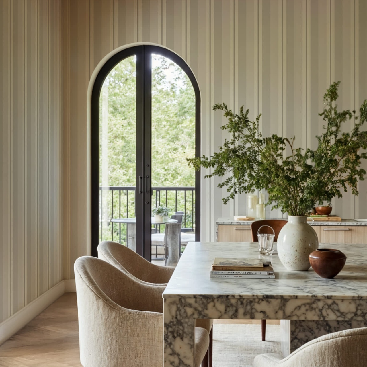 Fototapet, Border Stripe, Gray, Rebel Walls - 3