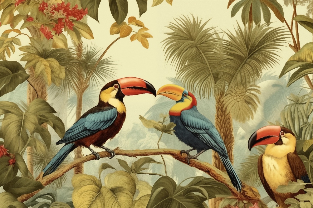 Fototapet Botanic Arche Toucan Rêve AT103