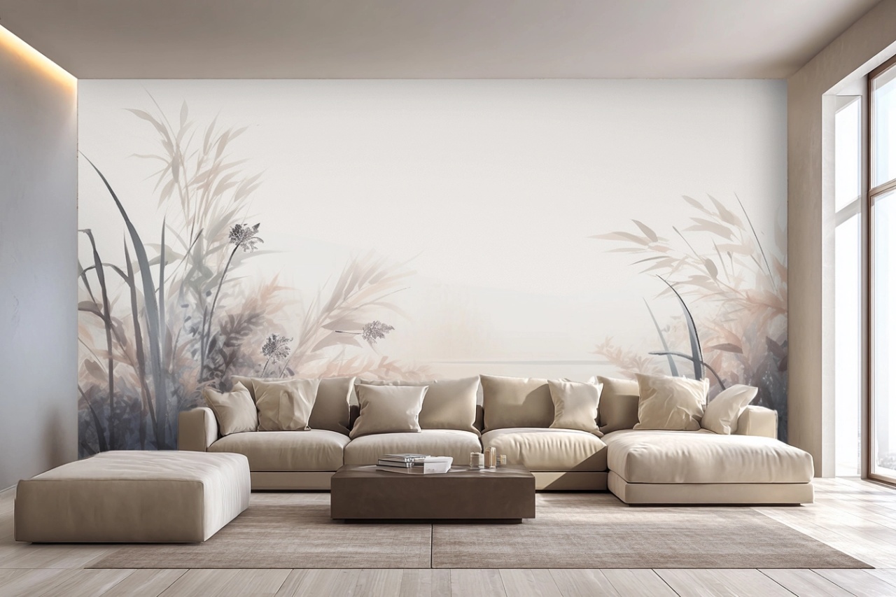 Fototapet Botanic Beige Naturel Serein Rêve BNS200 - 2