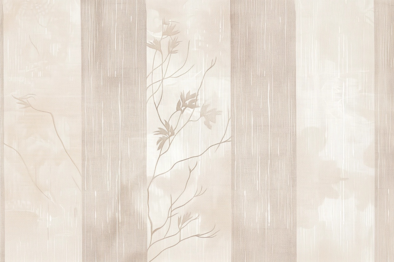 Fototapet Botanic Marron et Beige Voile Rêve MV203