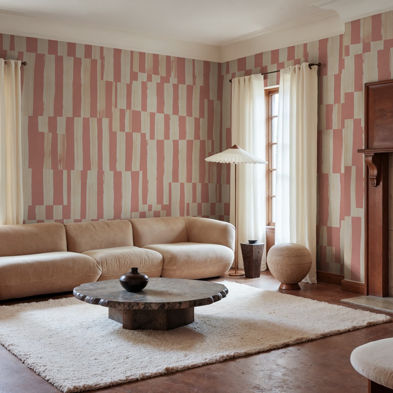 Fototapet, Broken Stripes, Pink, Rebel Walls - 3