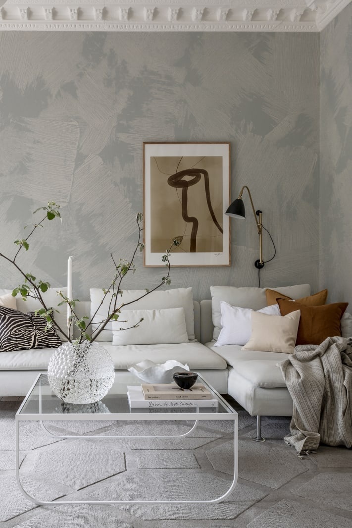 Fototapet, Brush, Light blue, Rebel Walls - 5