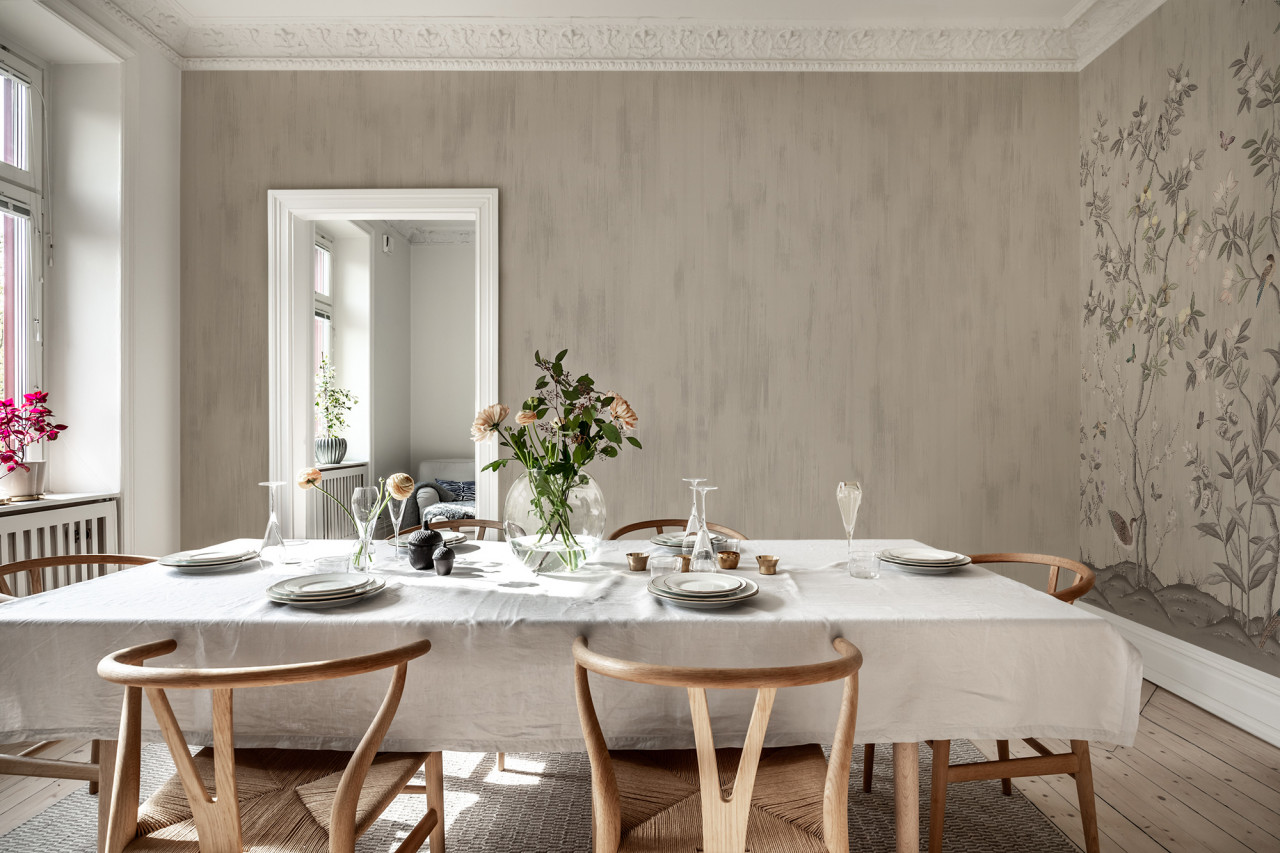 Fototapet, Brushstrokes, Powder Beige, Rebel Walls