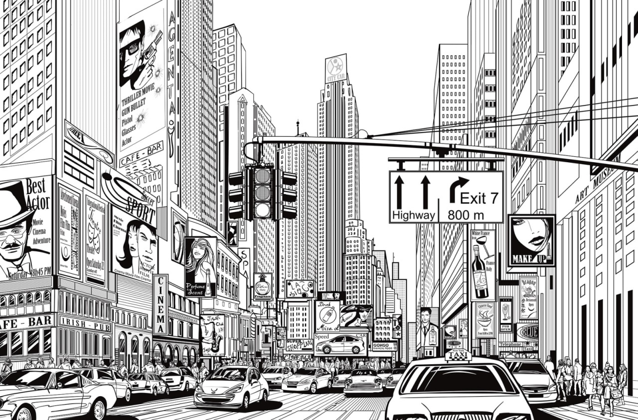 Fototapet, Cartoon City, Rebel Walls - 2