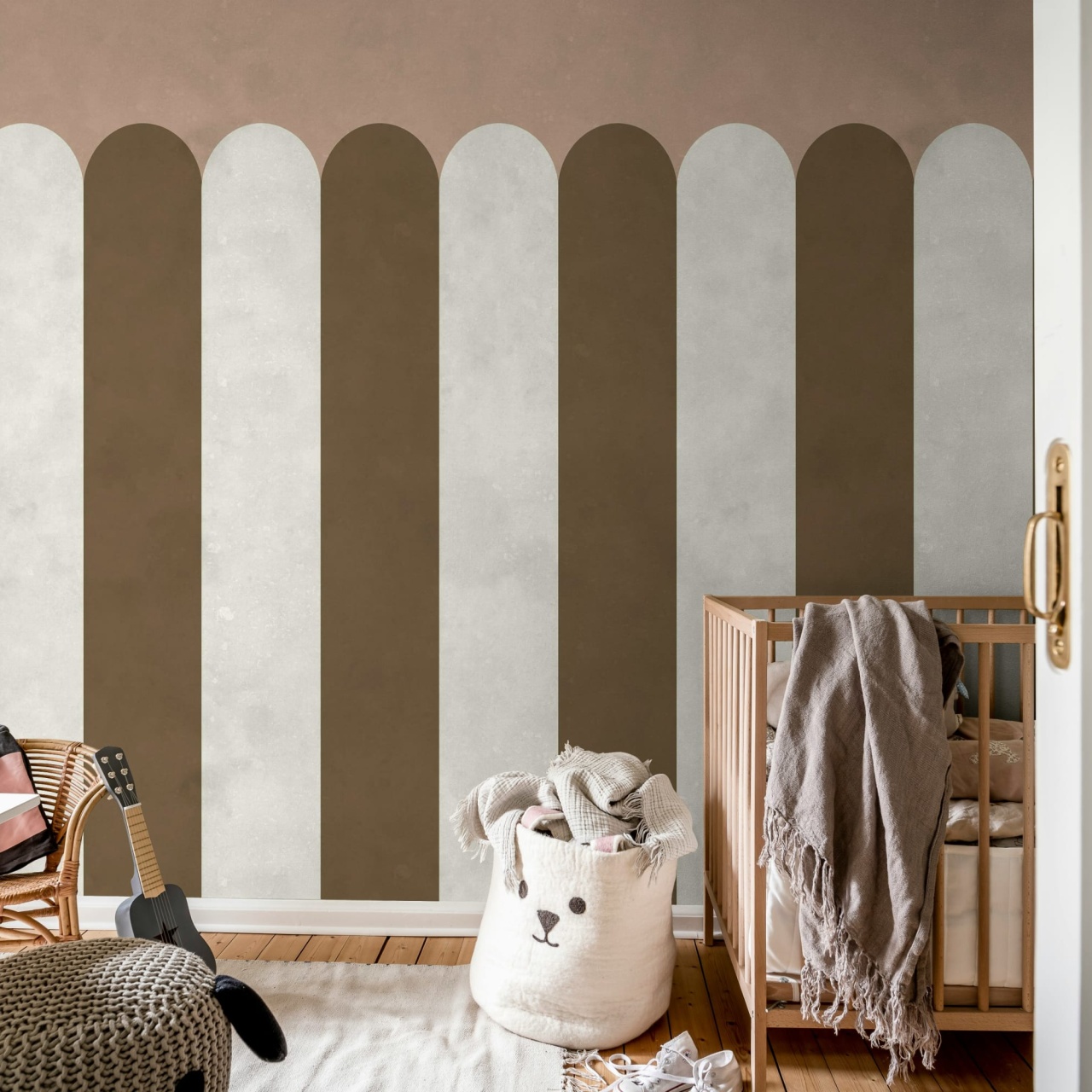 Fototapet, Circus Stripes, Chocolate, Rebel Walls - 3