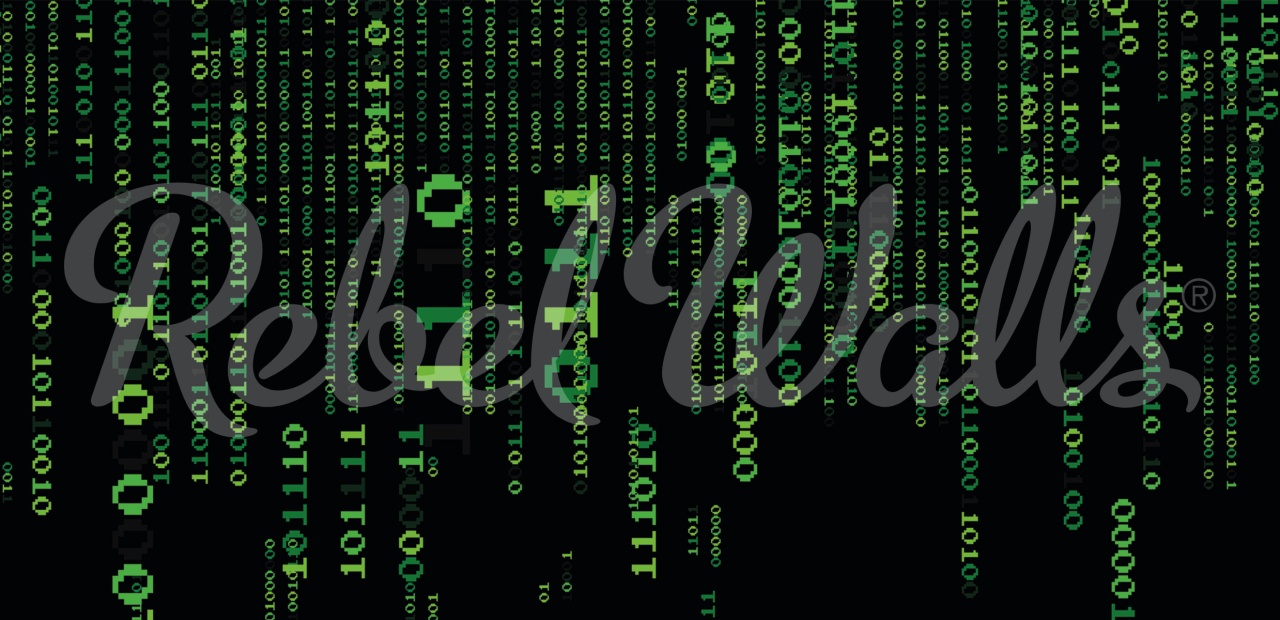 Fototapet, Code Drop, Green, Rebel Walls - 2