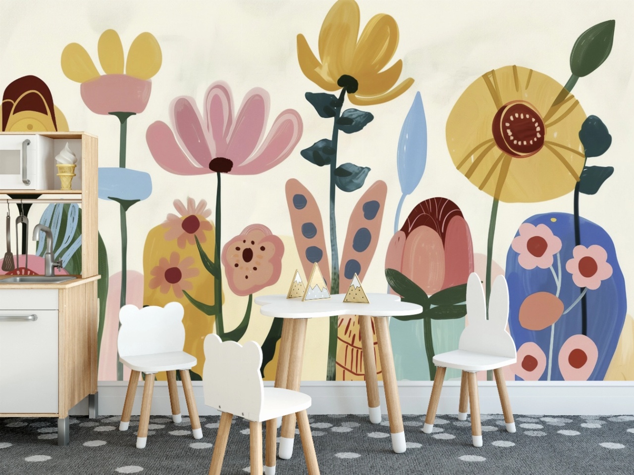Fototapet copii, Colorful flower meadow 002
