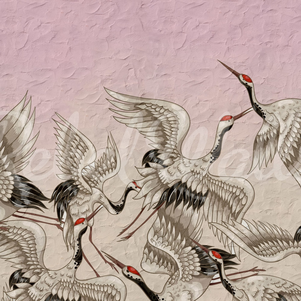 Fototapet, Crain Birds, Rose, Rebel Walls - 2