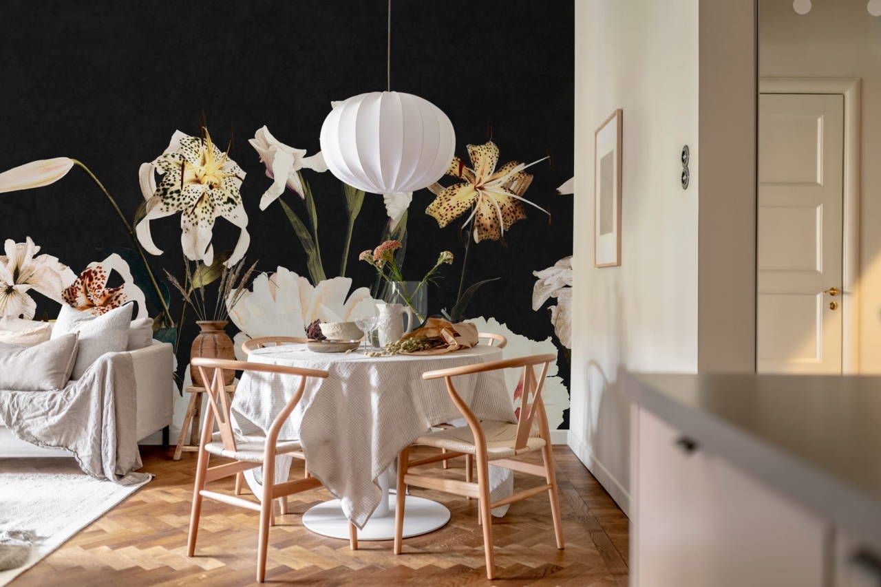 Fototapet, Dramatic Bouquet, Black, Rebel Walls