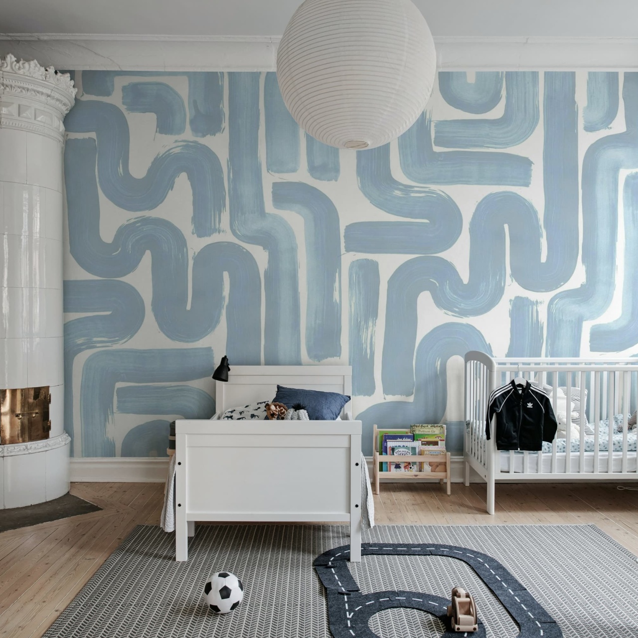 Fototapet, Drape Brush, Blue, Rebel Walls