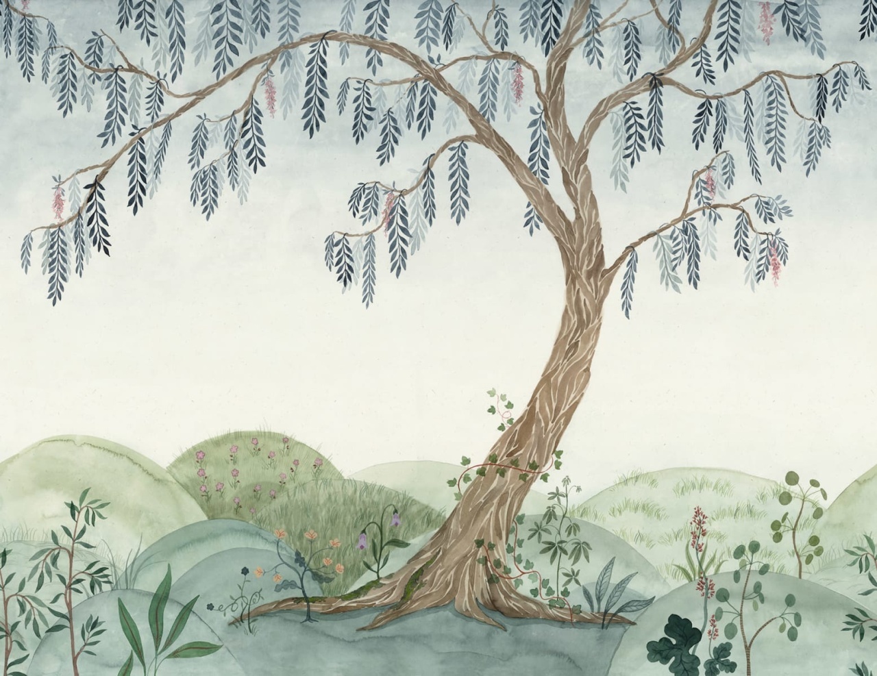 Fototapet, Dreamy Tree, Soft Green, Rebel Walls - 2