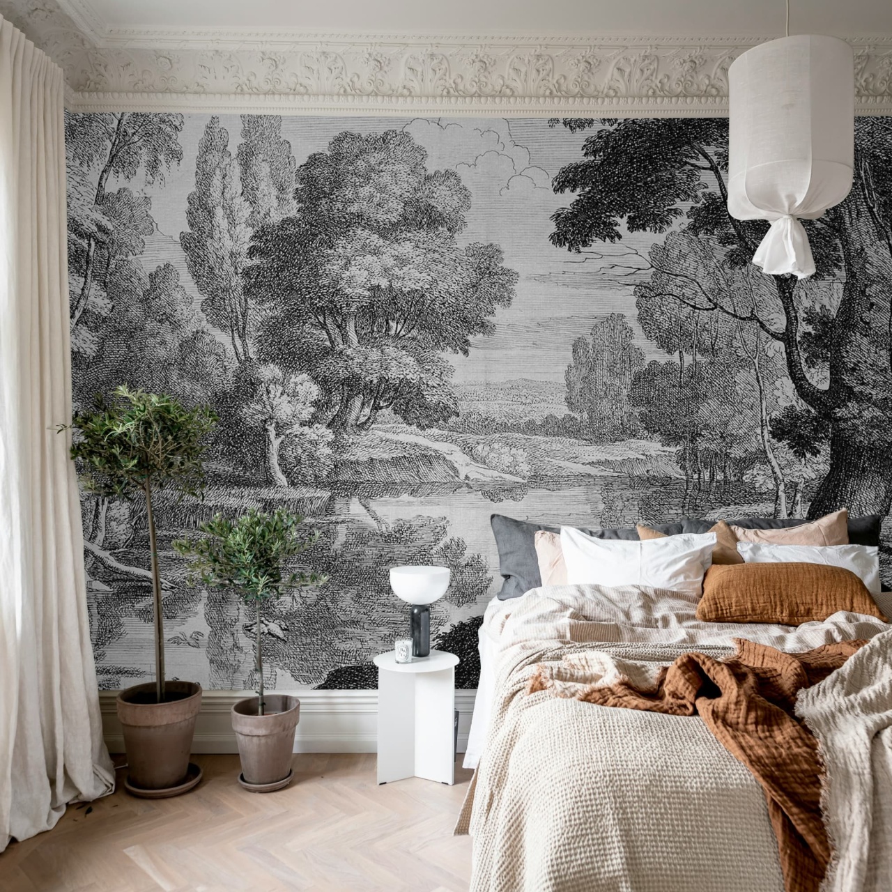 Fototapet, Etching Park, Black & White, Rebel Walls - 3