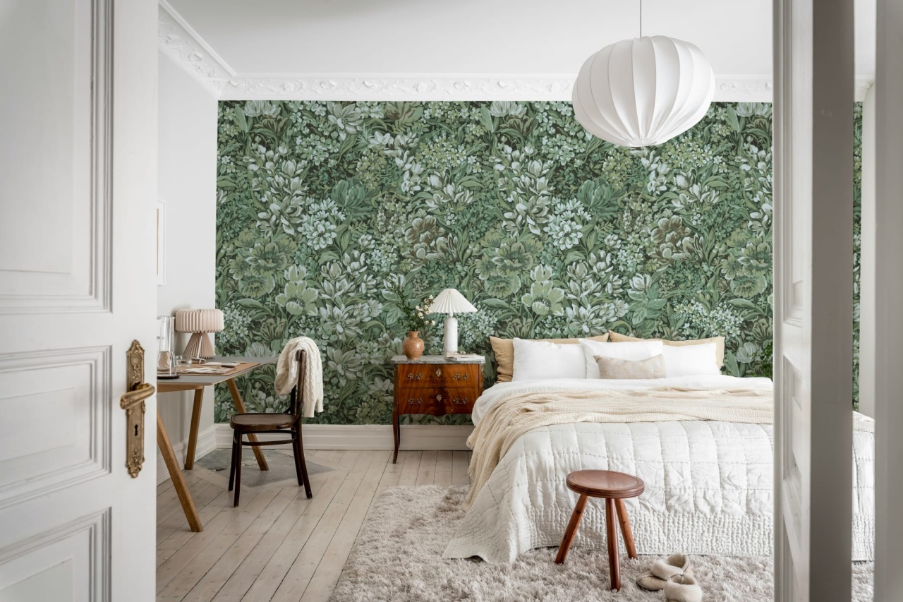 Fototapet, Floral Garden, Green, Rebel Walls