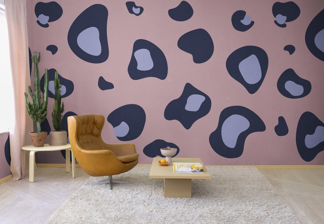 Fototapet, Giant Leopard, Pink, Rebel Walls