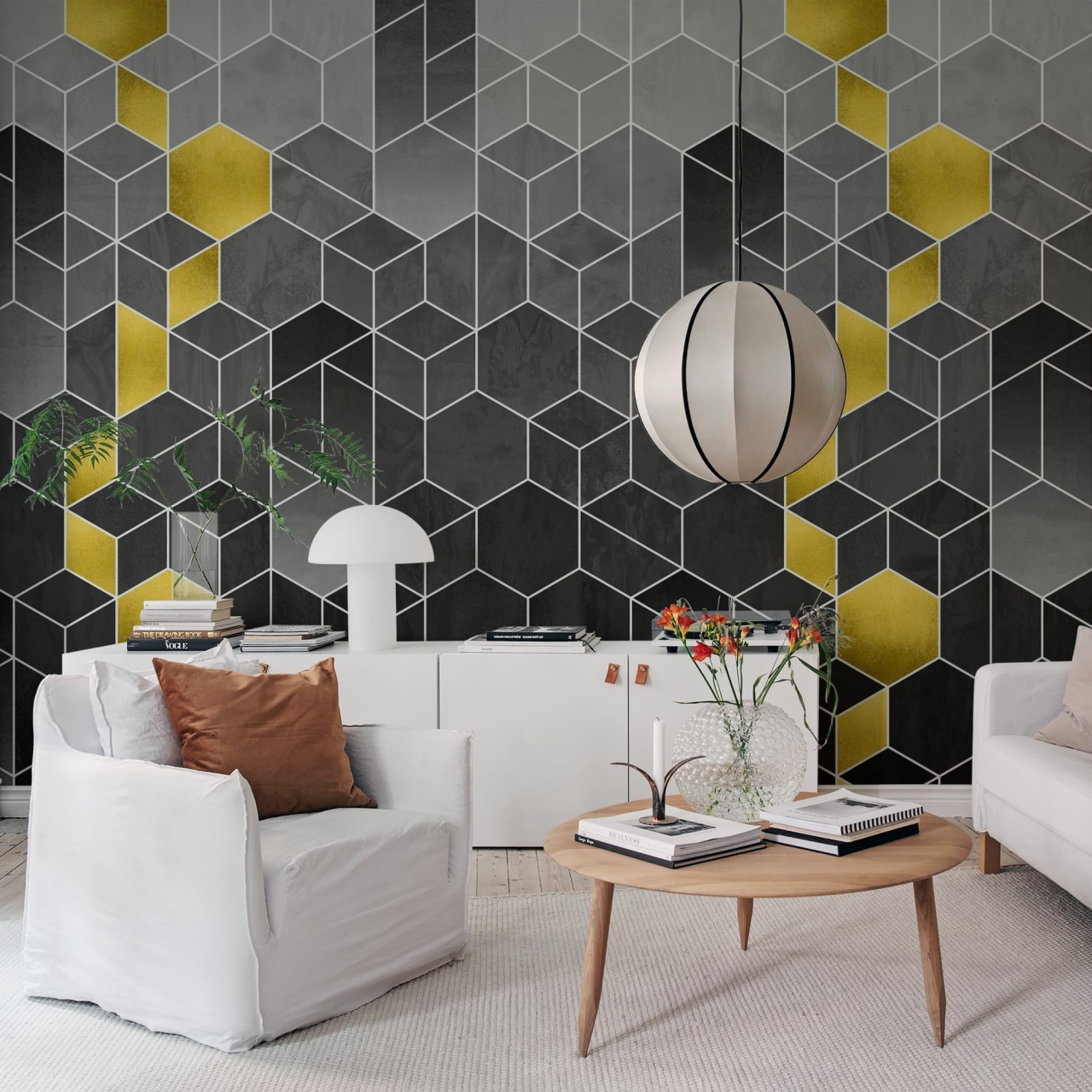 Fototapet, Gradient Geometry, Graphite, Rebel Walls