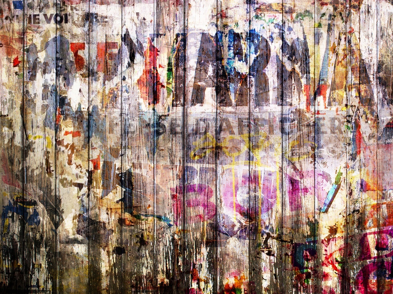 Fototapet, Graffiti on Boards, Rebel Walls - 2