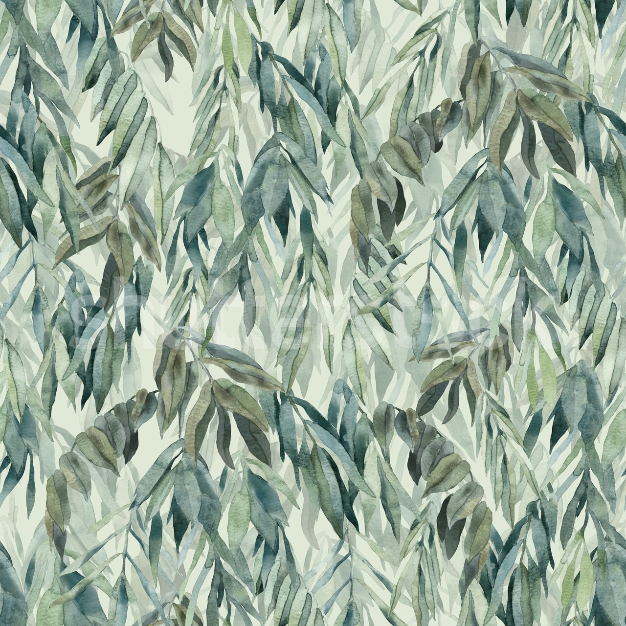 Fototapet, Hanging Branches, Silver Green, Rebel Walls - 2
